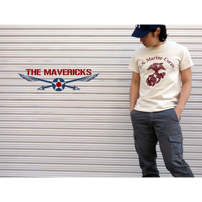 Tシャツ メンズ ミリタリー USマリン U.S.MARINE 米海兵隊 MAVERICKS