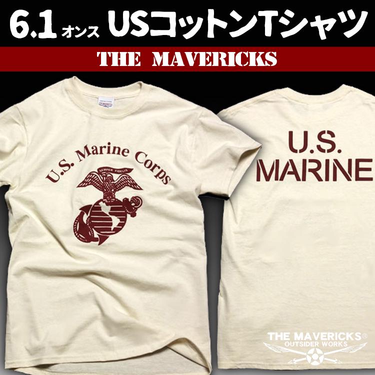 Tシャツ メンズ ミリタリー USマリン U.S.MARINE 米海兵隊 MAVERICKS