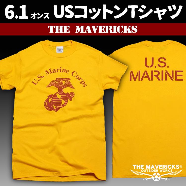Tシャツ メンズ 綿 ミリタリー USマリン U.S.MARINE 米海兵隊 