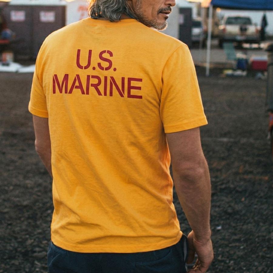Tシャツ メンズ 綿 ミリタリー USマリン U.S.MARINE 米海兵隊 