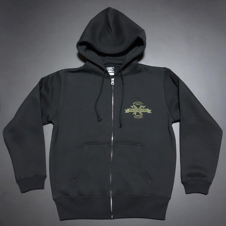 MVRX 極厚 10oz スウェット ジップアップ パーカー メンズ ブランド 裏