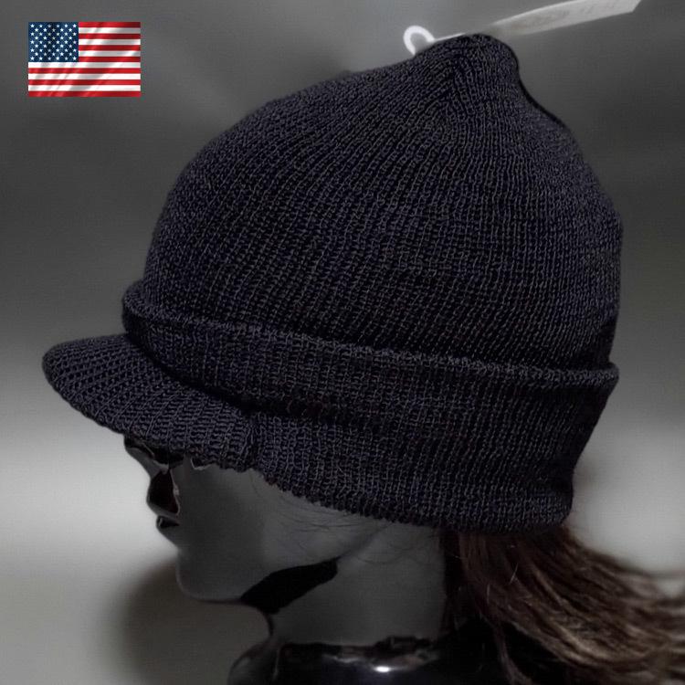 butcherproducts ニットキャップ　ジープキャップ　ブラック ROTHCO（ロスコ） 新品 アメリカ製 ウール ミリタリー ジープキャップ