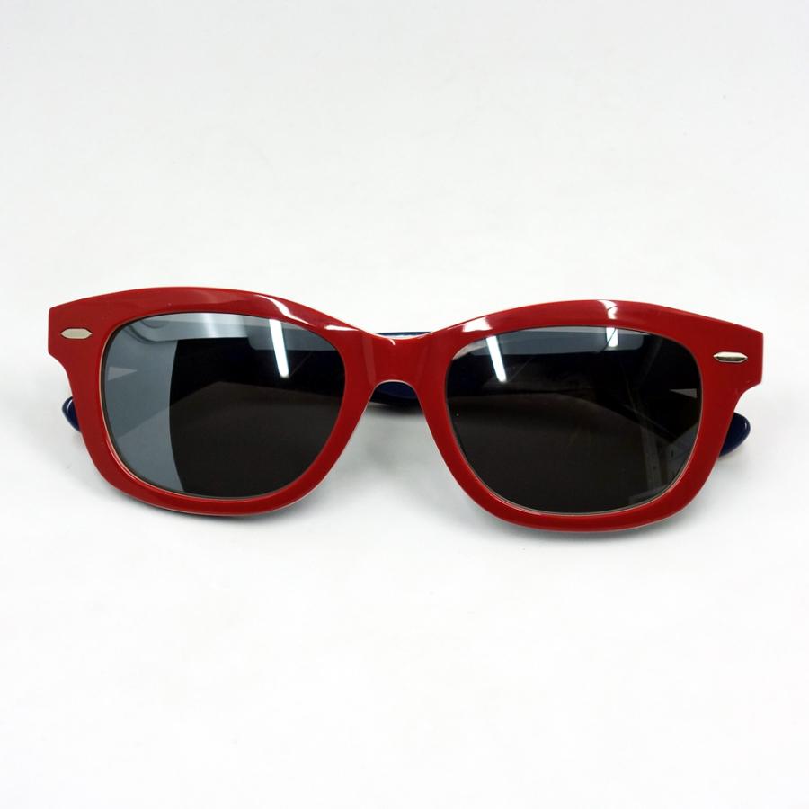 日本製 鯖江 サングラス 職人ハンドメイド ウェリントン 新品 赤 白 紺