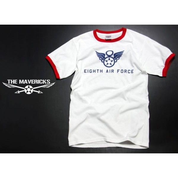 リンガー トリム Tシャツ メンズ 半袖 アメカジ ミリタリー 第8空軍 シャングリラ 白 赤 Shatrt Generalstore Yoneya 通販 Yahoo ショッピング