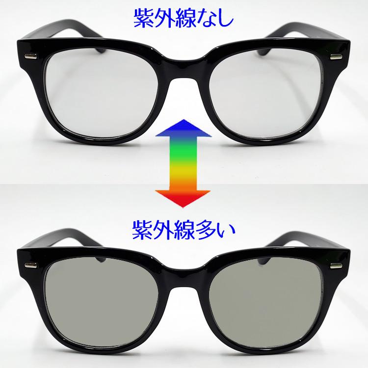 サングラス 調光 偏光 メンズ ウェリントン型 セル グリーン