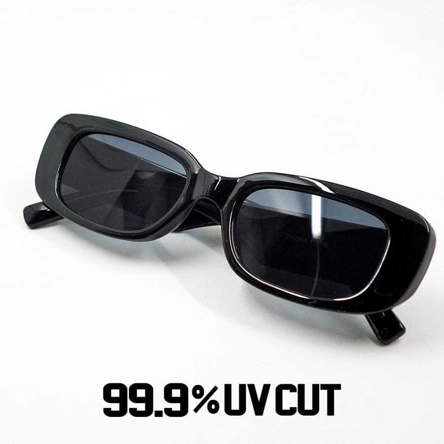 サングラス メンズ おしゃれ スクエア UVカット 新品 ブラック
