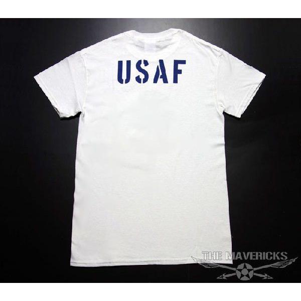 THE MAVERICKS ブランド ミリタリー Tシャツ メンズ 半袖 アメカジ 綿100％ USAF エアフォース 白 黒 青 黄 ホワイト ブラック ブルー グレー オリーブ イエロー | ブランド登録なし | 08