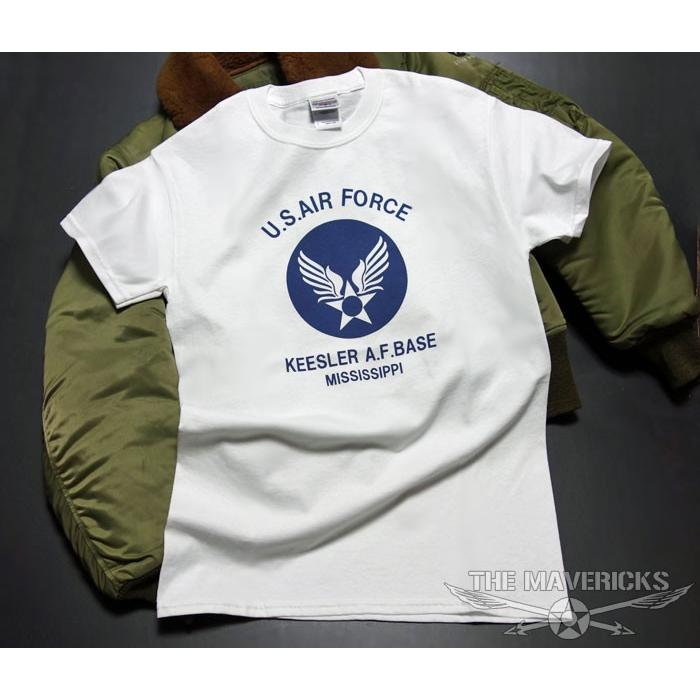 THE MAVERICKS ブランド ミリタリー Tシャツ メンズ 半袖 アメカジ 綿100％ USAF エアフォース 白 黒 青 黄 ホワイト ブラック ブルー グレー オリーブ イエロー | ブランド登録なし | 14