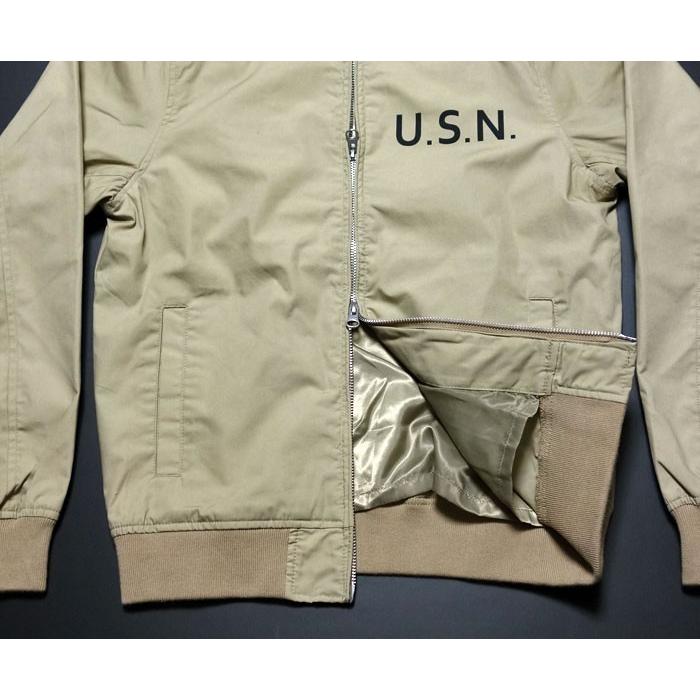 マーカ 日本製 バック プリント 刺繍 ミリタリージャケット 2 ベージュ系 marka メンズ ミリタリージャケット XL メンズ タンカース タイプ T/C NAVY 米海軍