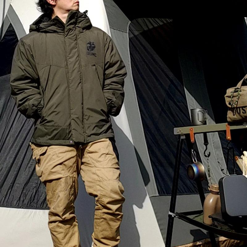 モンスターパーカー M メンズ シェルパーカー パデッド 裏キルティング