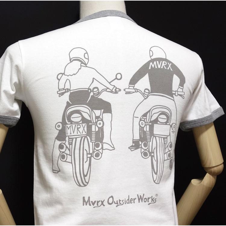 トリム Tシャツ XXL 半袖 メンズ バイク MVRX ブランド DRIVE SAFE モデル 白 ホワイト グレー｜mavericks｜09