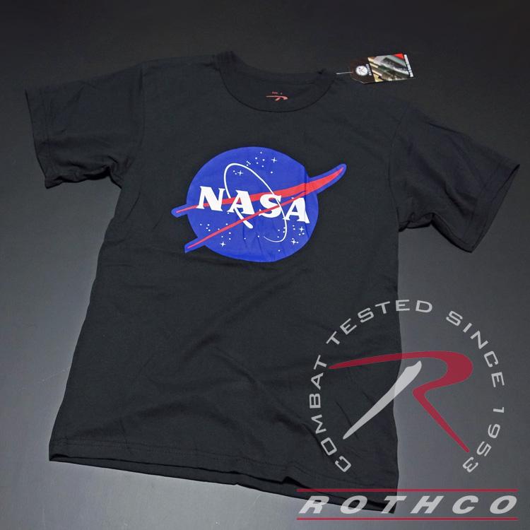 NASA Tシャツ L メンズ ミリタリー ROTHCO ロスコ 社製 アメリカ航空宇宙局 ブラック 黒｜mavericks｜03