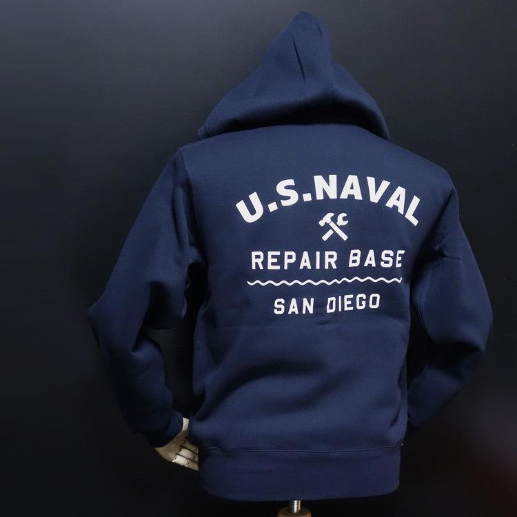 ミリタリー ジップアップ スウェット パーカー S 裏起毛 メンズ 米海軍 