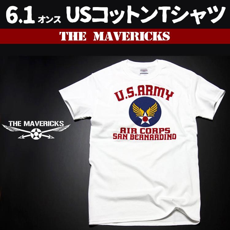 Tシャツ S メンズ US AIRFORCE 半袖 ミリタリー USAAC アメリカ 陸軍航空隊1940 ホワイト 白｜mavericks