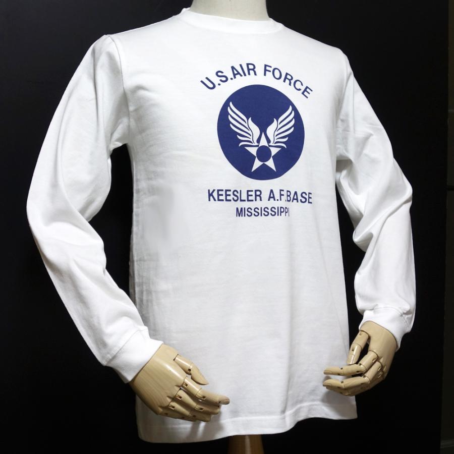 ミリタリー 長袖 Tシャツ XXL メンズ THE MAVEVICKS ブランド 綿100% USAF エアフォース ホワイト 白｜mavericks｜09