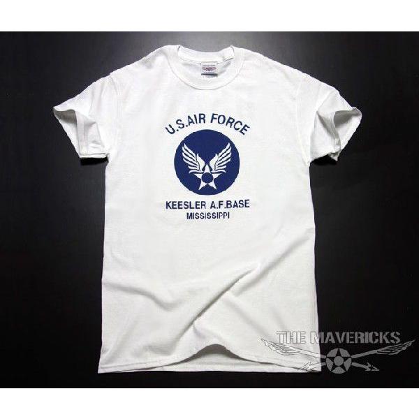 Tシャツ メンズ 半袖 S ミリタリー アメカジ USAF エアフォース MAVERICKS ブランド 白 ホワイト｜mavericks｜03