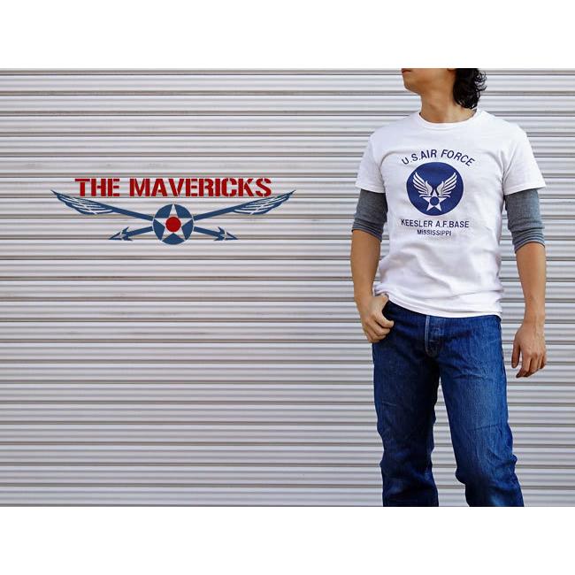 Tシャツ メンズ 半袖 S ミリタリー アメカジ USAF エアフォース MAVERICKS ブランド 白 ホワイト｜mavericks｜07