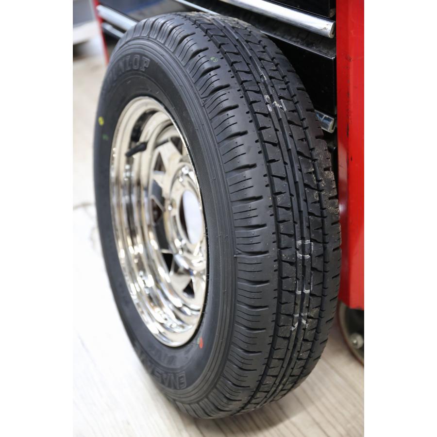 NE社 12インチ VAN01タイヤ＆アルミクローム鉄ホイール 1本 5穴 PCD
