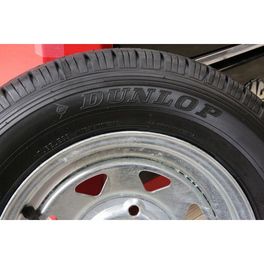 12インチ 亜鉛メッキホイール＆タイヤ 鉄ホイール 145R12 5穴 2本 