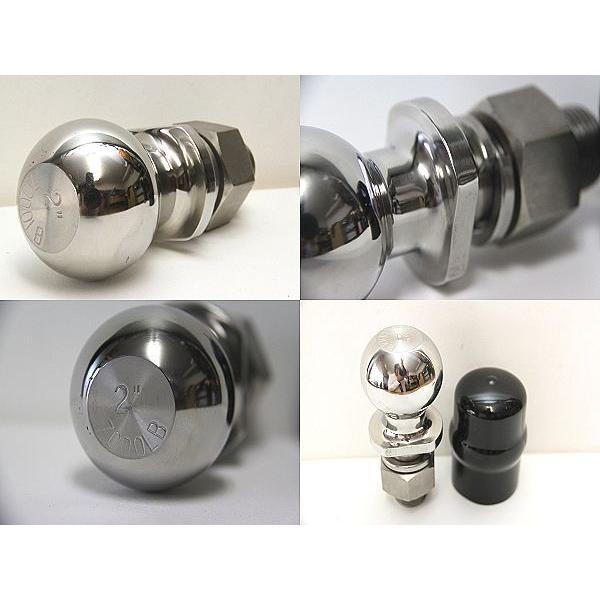 CVP SUS ステンレス 2インチ ヒッチボール＆カバー 25mmシャフト