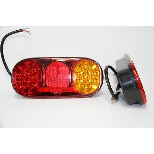 Groupstar LED 楕円型防水L テールランプ 左右セット 12V Groupstar LED 楕円型防水L テールランプ 左右セット 12V