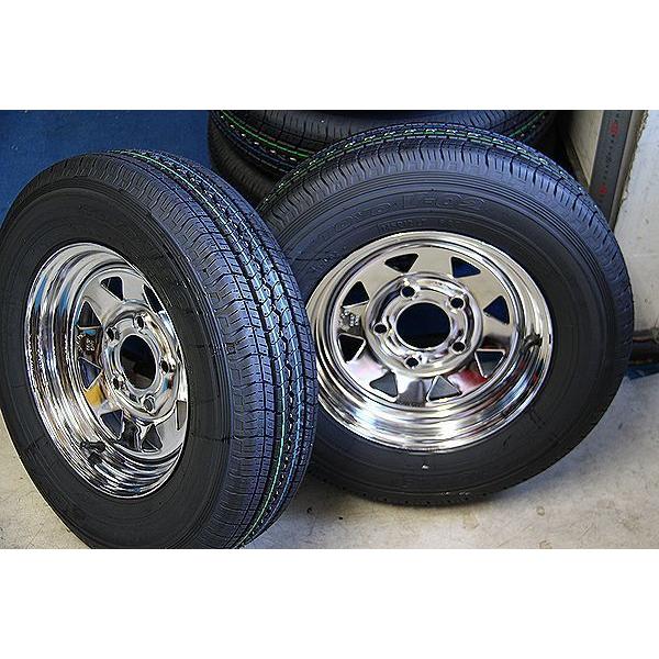 タイヤ付！12㌅！5穴！ボートトレーラー アルミホイール2本セット