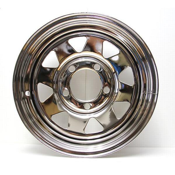 13インチ スチールホイールセットメッキ加工 K-LITE 13インチ鉄ホイール アルミクロームメッキ 5穴 114.3 13inch