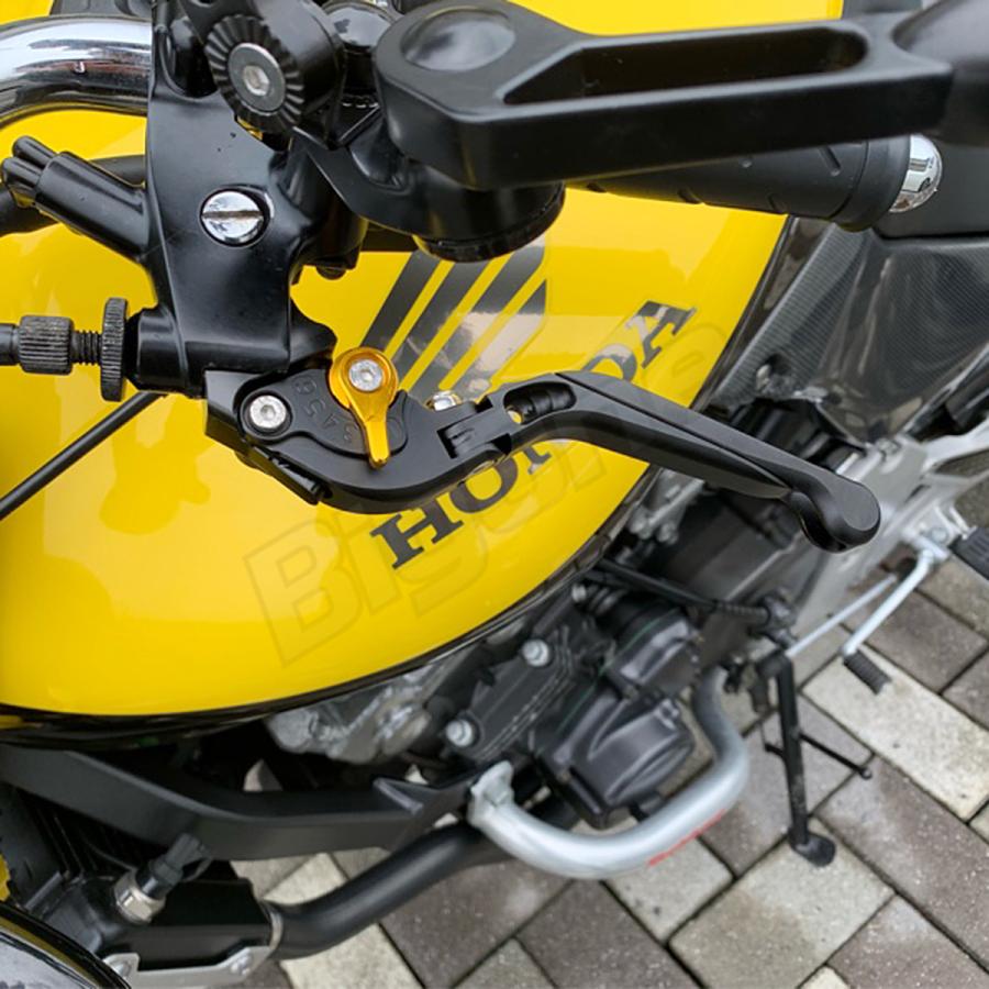 BigOne 可倒 XJR1300 YZF750 XJR1200 YZF-R7 YZF1000Rサンダーエース GTS1000 ビレット ブレーキ クラッチ レバー 金/黒 ゴールド ブラック｜max-advancer｜21