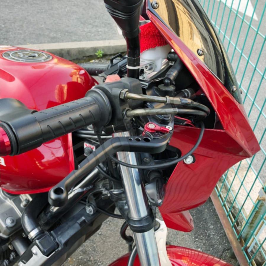 BigOne STD ボルティー GSX250S 刀 バンディット 400 400VZ アクロス SV400S ビレット ブレーキ クラッチ レバー 黒/赤 ブラック レッド｜max-advancer｜15