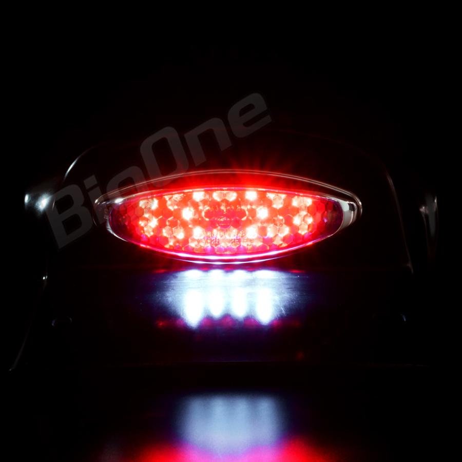 BigOne ルネッサ SRV250 SR400 SR500 TW200 TW225 RD250 SR500 TX650 TT250R レイド LED ユーロ ブレーキ テール ランプ ライト レッド｜max-advancer｜10