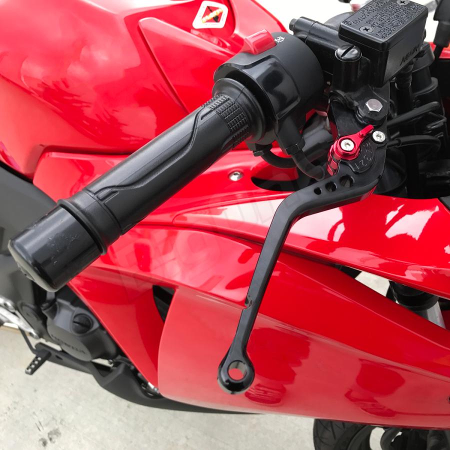 BigOne STD ZZR1200 バルカン 1500 クラシック ドリフター ミーンストリーク ビレット ブレーキ クラッチ レバー 黒/赤 ブラック レッド｜max-advancer｜11