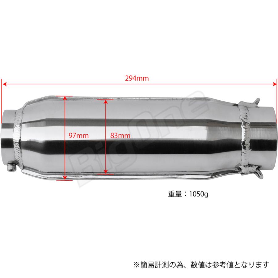 BigOne モナカ サイレンサー 54mm バリオス GPZ400F ゼファー 400 750 1100 Z1000 J R ZRX400 Z400 J Z750 FX Z1100 GP アルミ マフラー｜max-advancer｜03