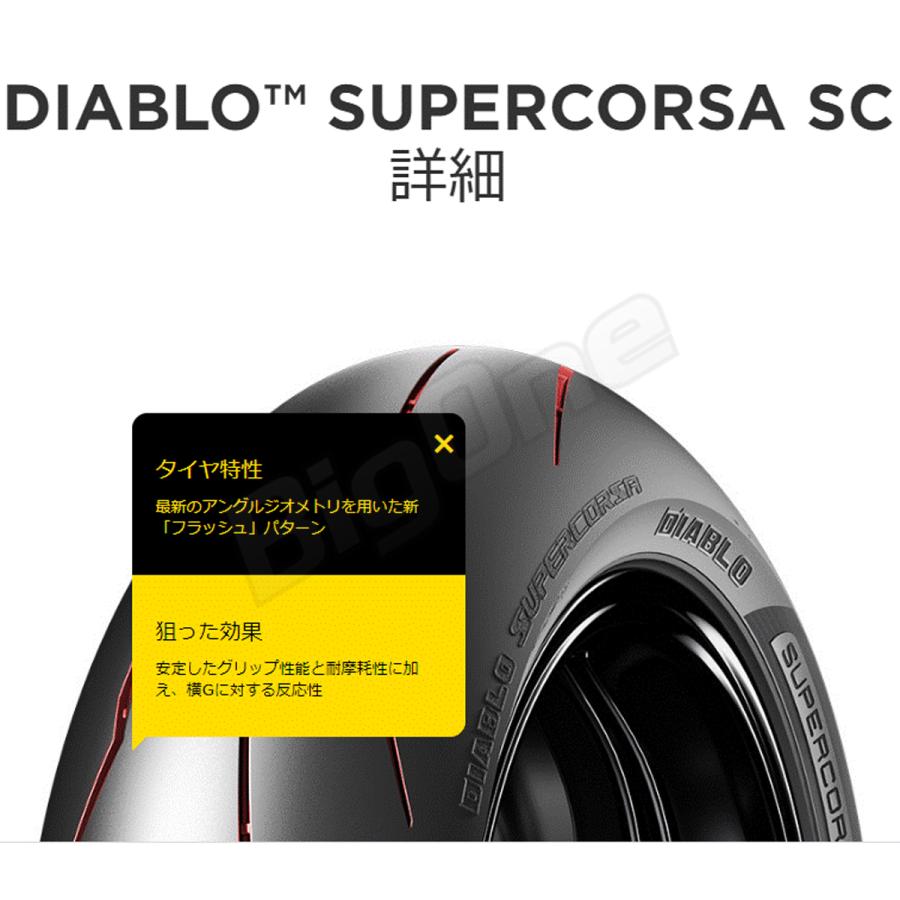 PIRELLI DIABLO SUPERCORSA V3 SC 前後セット 120 70ZR17 (SC1) 200 