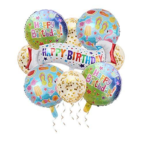 Mancy Shop 誕生日 飾り バルーン 風船セット かわいい 夏 はな アルミ 丸風船 キラキラ入り パーティー 飾り付け お祝い ギフト S マックス商会 通販 Yahoo ショッピング