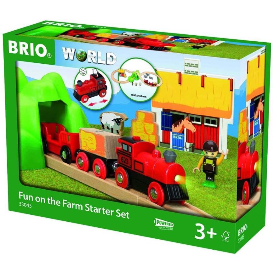 【正規販売店】 BRIO バッテリーパワー機関車ファームレールセット 33043 【B2099239173】(11487円)