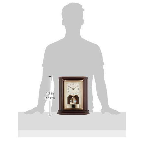 セイコー クロック 置き時計 電波 アナログ 回転飾り 木枠 濃茶 木地 BY233B SEIKO クロック 置き時計 電波 アナログ 回転飾り 木枠 濃茶 木地 BY233B SEIKO