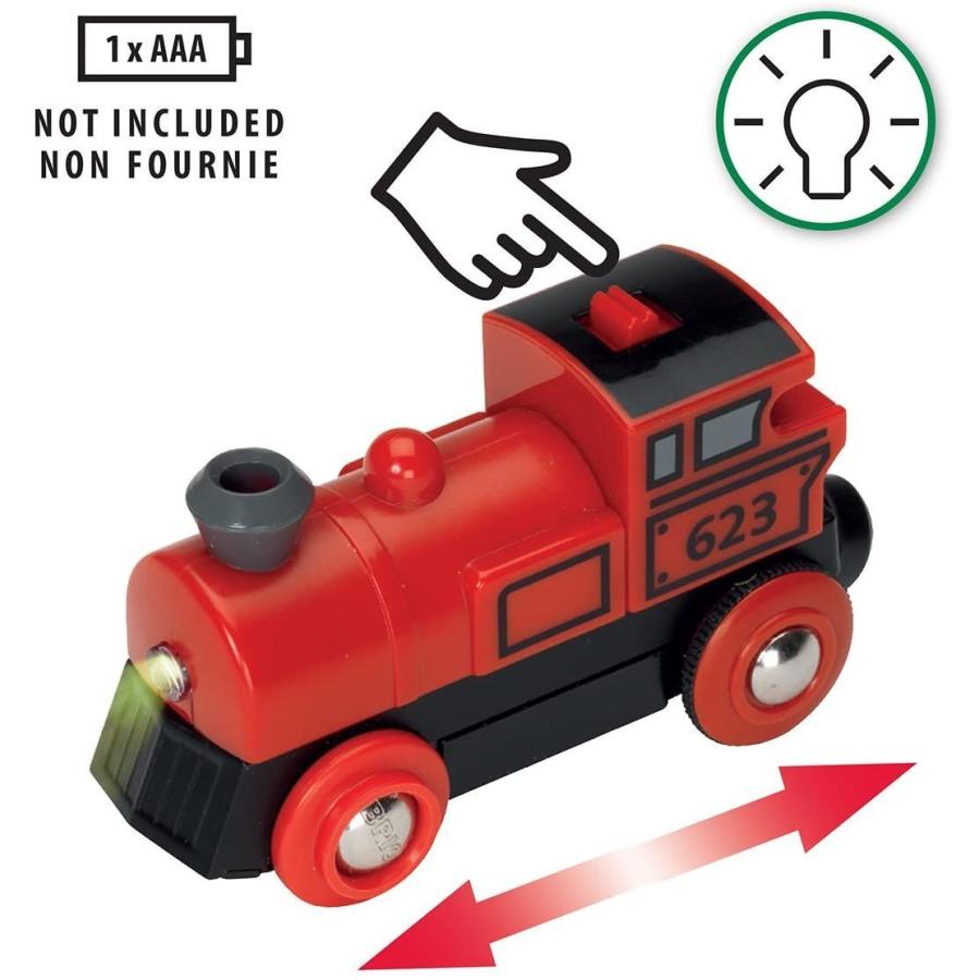 BRIO バッテリーパワー機関車ファームレールセット 33043 バッテリーパワー機関車ファームレールセット