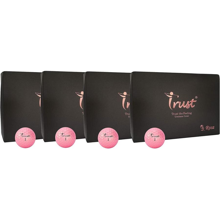 TrustトラストゴルフボールRosaウレタンカバー 3ピースリアクティブコア(ツアー系) ヘッドスピード42m/s以下 ローサパールピンク 3ピースリアクティブコア ツアー系 ヘッドスピード42m/s以下 ローサパールピンク