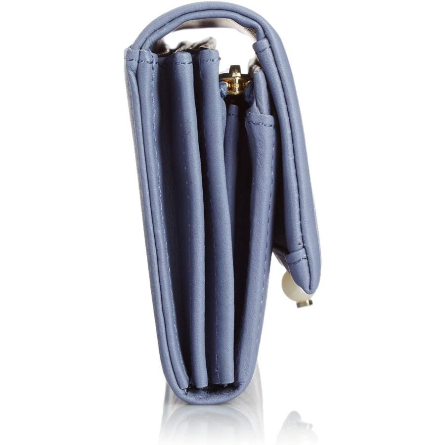 ランバンオンブルー フラップ長財布 シャペル レディース ブルー フラップ長財布 シャペル レディース ブルー