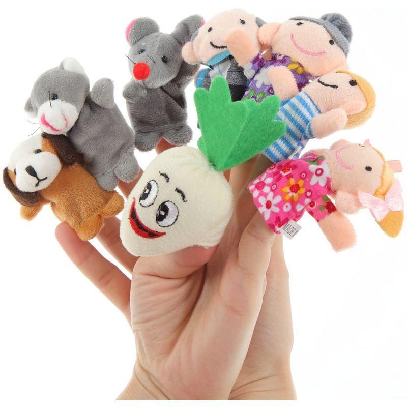 N Hilfe 大きなかぶ 指人形 家族 8本 セット かわいい 親子 パペット おもちゃ 子供 保育 在庫処分
