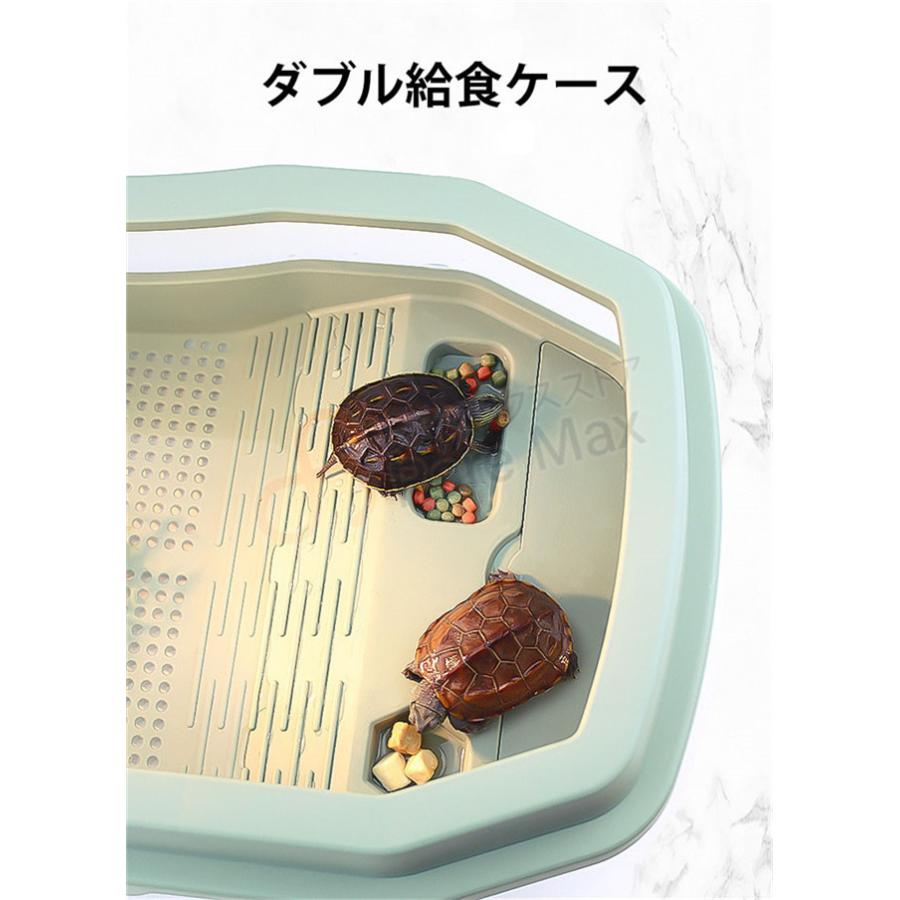 亀水槽 両生類 飼育ケース 飼育ボックス 排水孔 飼育水槽 カメ生息地 分離式 エサ皿 脱出防止フェンス カメ 観察 ペット用品 Maxjchw1 レアマックスストア 通販 Yahoo ショッピング