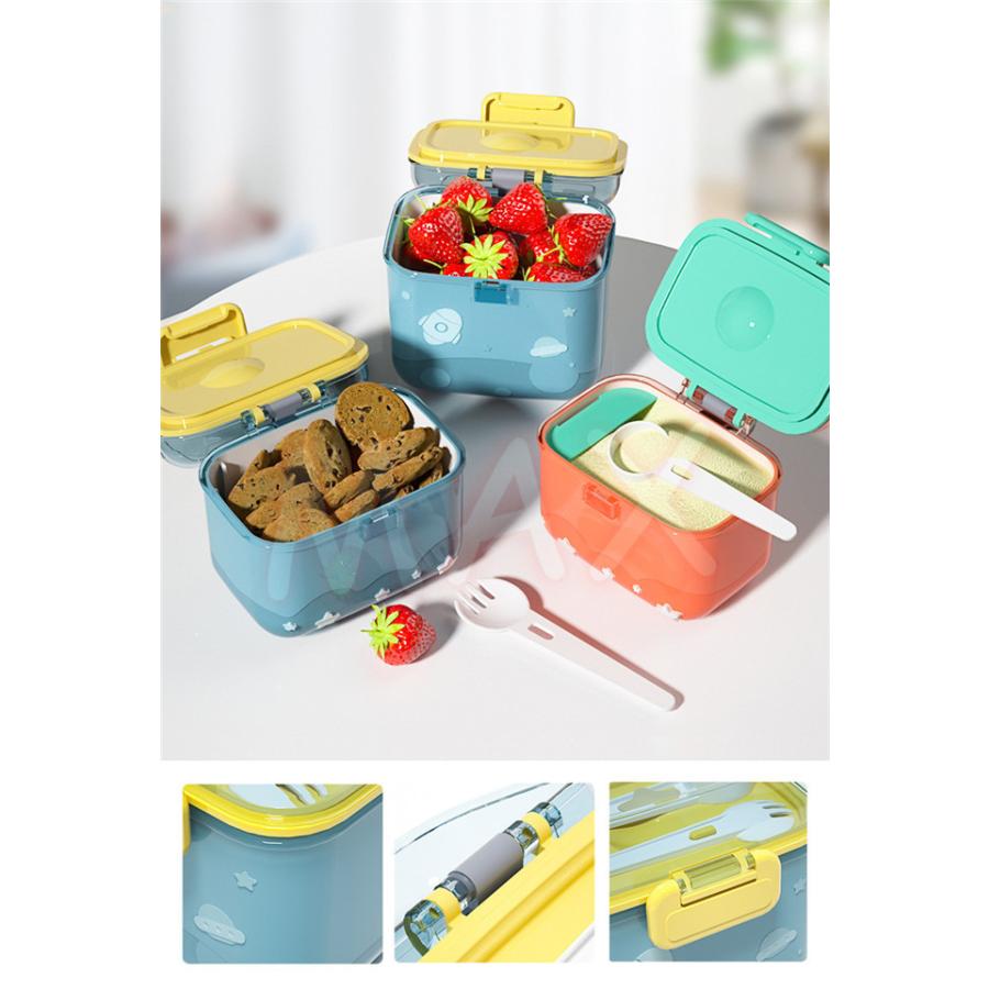 離乳食ケース 粉ミルク 収納ボックス スクープ付き 赤ちゃん ベビー フード収納ボックス 軽量 在庫あり 旅行用 キャンディー 食料貯蔵庫 フルーツボックス 幼児