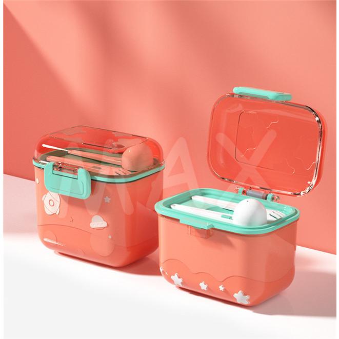 離乳食ケース 粉ミルク 収納ボックス スクープ付き 赤ちゃん ベビー フード収納ボックス 軽量 在庫あり 旅行用 キャンディー 食料貯蔵庫 フルーツボックス 幼児