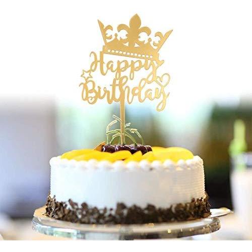 ケーキトッパー 誕生日ケーキ飾り ケーキ挿入カード Happy Birthday パーティー装飾 お誕生日おめでとう ゴールドケーキトッパー 飾り付け 日本全国 送料無料