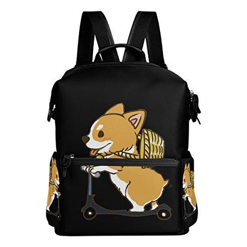 Vawa リュック 大容量 おしゃれ かわいい 犬柄 コーギー ア二メ リュックサック 高校生 防水 多機能バッグ バックパック 通勤 通学 旅行用 訳ありセール 格安