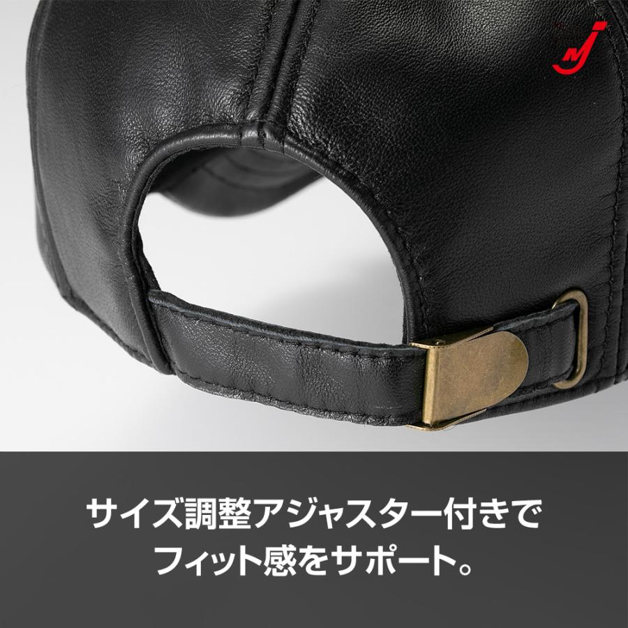 レザー キャップ 帽子 メンズ 本革 羊革 ベースボールキャップ 野球帽