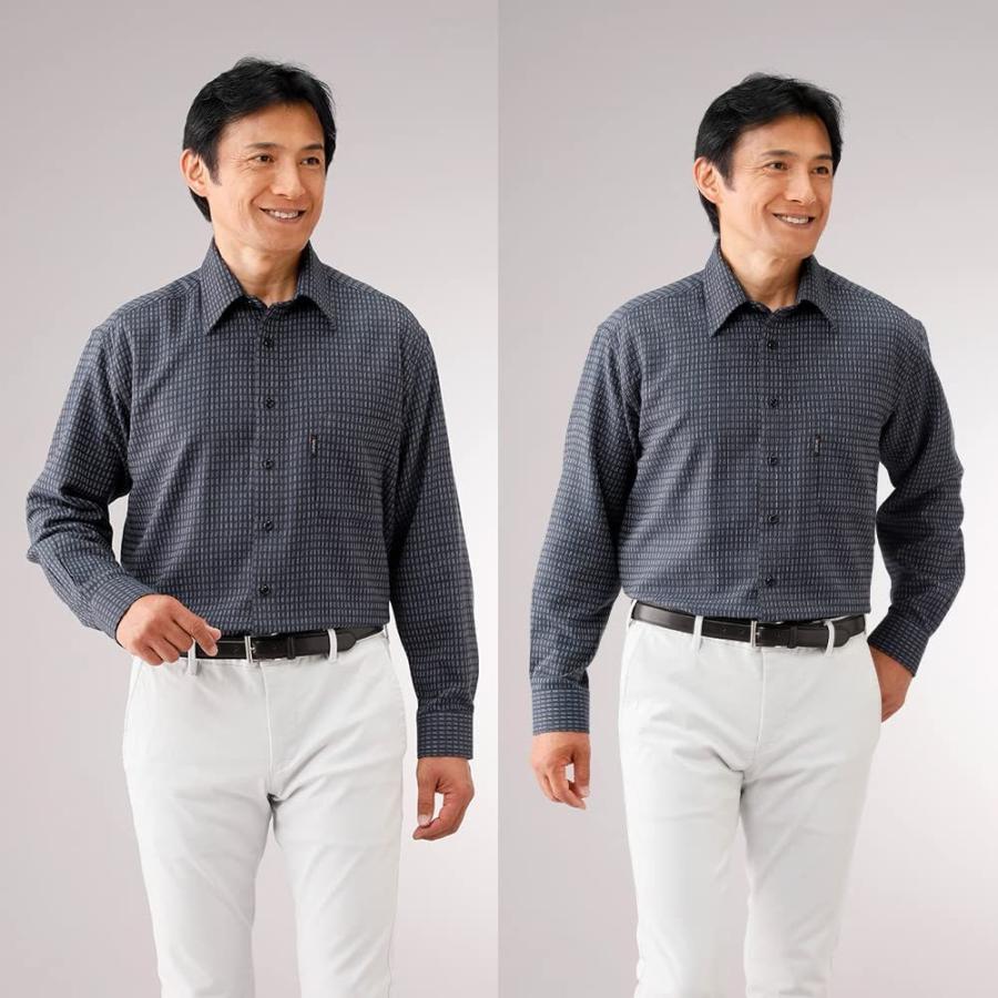 あったか ウール入り メンズ 長袖 シャツ2色組 GV-045 春 秋 冬