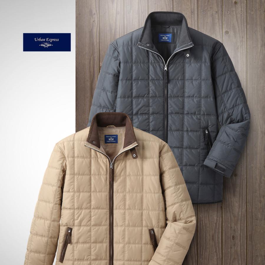 メンズ ジャケット キルティングジャケット キルト 中綿 ビジネス 無地