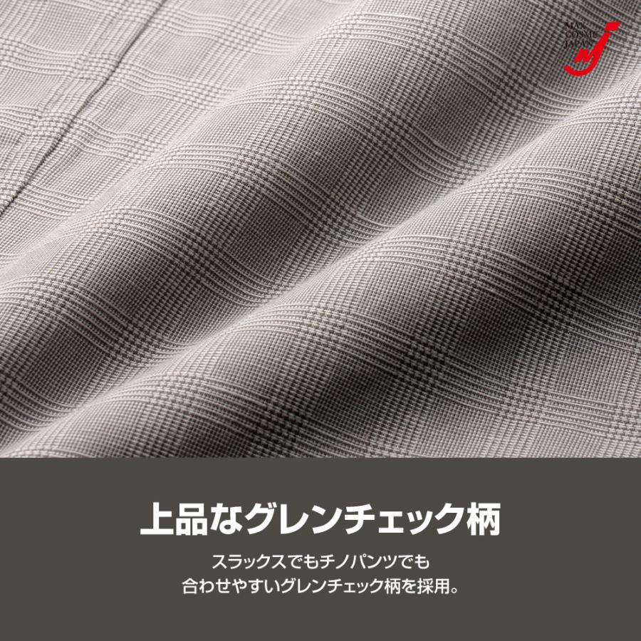 ジャケット メンズ テーラードジャケット グレンチェック柄 薄手 麻混
