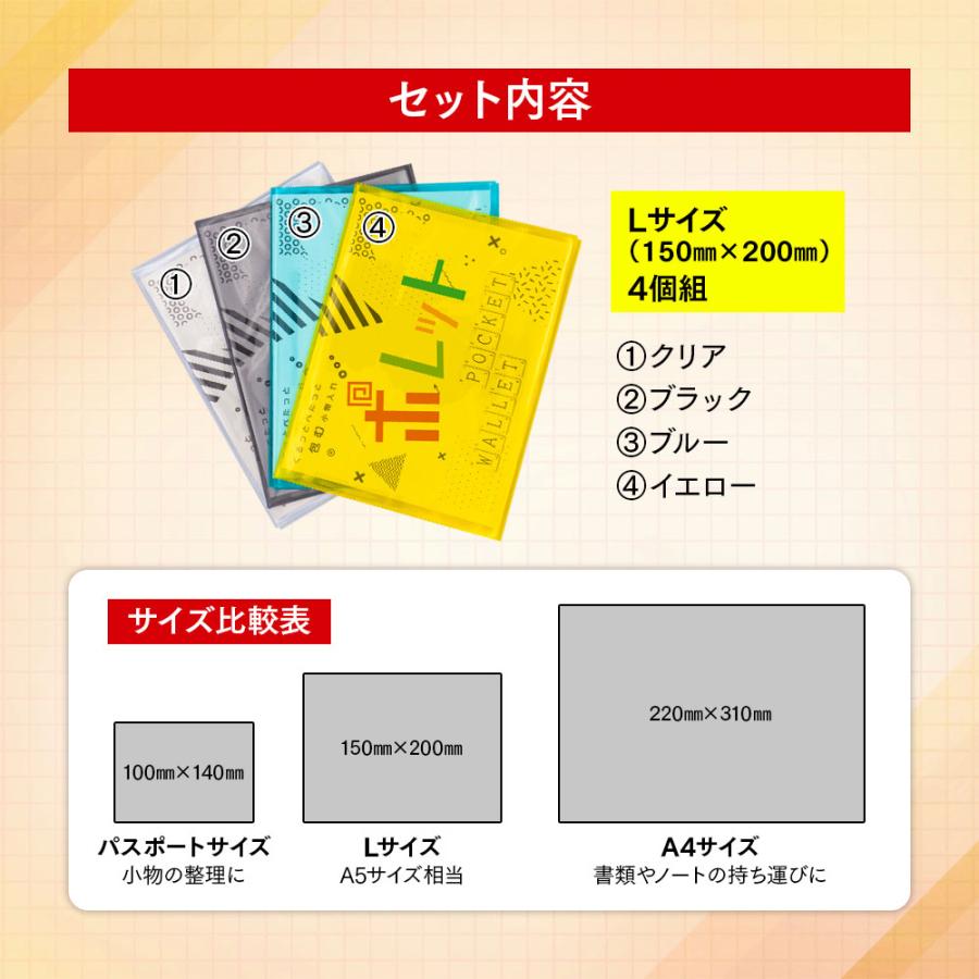 精工パッキング ズボラップ ポレット クリアポーチ マルチケース 透明